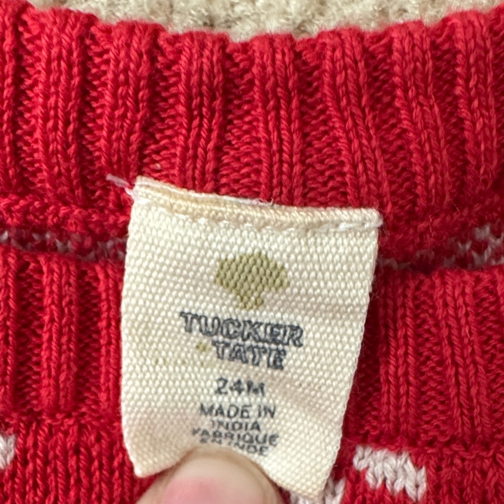 Tucker + Tate Red and White Snowflake Sweater - Picture 2 of 3